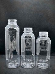 Бутылка одноразовая 400 мл с широким горлом «Квадрат» крышка 38 мм прозрачная (без крышки)