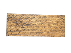Доска для подачи стейка, мяса 39х15х2 см "Косичка L" прямоугольная, деревянная с обжигом