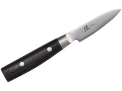 Кухонний ніж для овочів 8см. Yukari, Yaxell з чорною ручкою з Канва-Мікарти (36803)