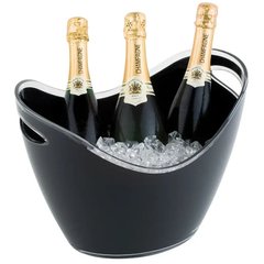 Чаша для шампанського – 7 л. чорна пластикова