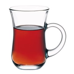 Склянка Армуд для чаю 140 мл. скляний з ручкою Basic, Pasabahce