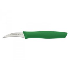 Нож для чистки изогнутый 6 см. Nova, Arcos с зеленой пластиковой ручкой (188321)