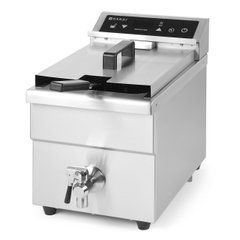 Фритюрница индукционная 8л. 230V / 3500W - 290x485x(H)406 мм со сливом масла Kitchen Line - 8 L Hendi