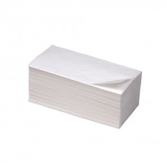 Рушник паперовий білий 1 шар целюлоза ZZ додавання 150 шт/уп, 24,5х23 см.