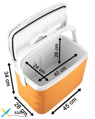 Холодильник дорожній Sencor, 34,5x45,5х33,5, 22л, 1дв., помаранчевий