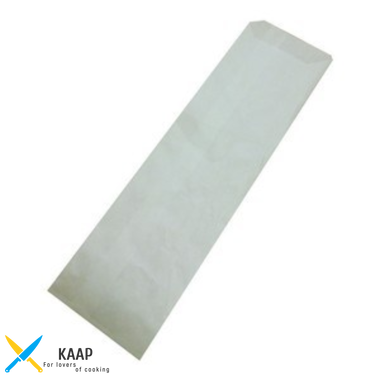 Пакет паперовий з боковою складкою для столових приладів 19х7,2 см., 38 г/м2, 2000 шт/ящ білий крафт