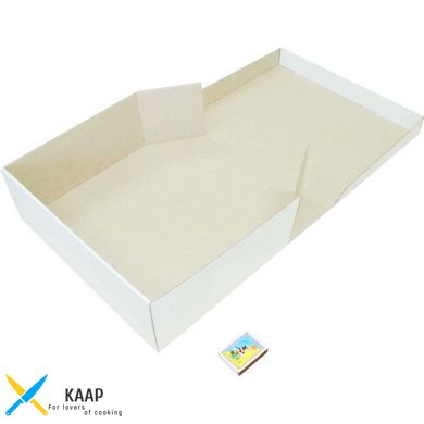 Коробка для печенья, пряников, зефира и конфет 300х300х110 мм белая, для пряников картонная (бумажная)