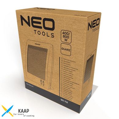 Обігрівач інфрачервоний Neo Tools, 800Вт, кварцовий нагрів. елемент, білий