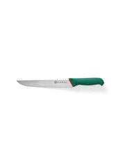 Кухонный нож для ростбифа 23 см. Hendi с зеленой пластиковой ручкой (843901)