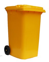 Бак для сміття пластиковий 240 л, жовтий. 240H2-19Y