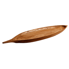 Блюдо-Лодочка овальная 58х15х3 см деревянная с углублением с ручкой ДЛ58.15.3д