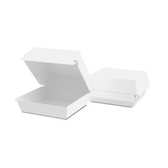 Упаковка для бургера 100х93/116х116х58 мм Mini Біла паперова розбірна