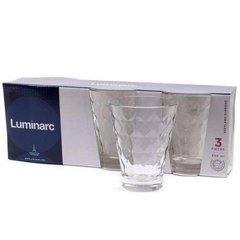 Набір склянок високих фактурних Luminarc Shetland Діамонд 300 мл 3 шт (P2770)