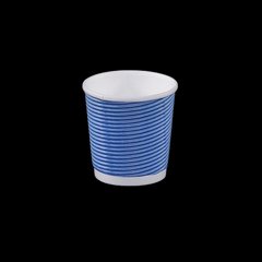 Склянки одноразова гофровані 110 мл 25 шт бірюзовий (ripple) 41907
