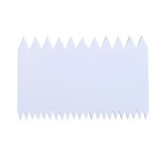 Скребок(Шпатель) пластиковый двухсторонний зубчатый для мастики и марципана110х70 мм (шт)