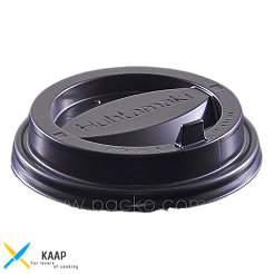 Крышка для бумажного стакана D80 100 шт черная "носик" (для стаканов: 41696, 41694, 41692, 41691)