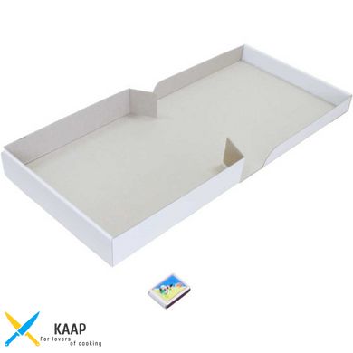 Коробка для печива, пряників, зефіру та цукерок 300х300х60 мм біла, для пряників картонна (паперова)