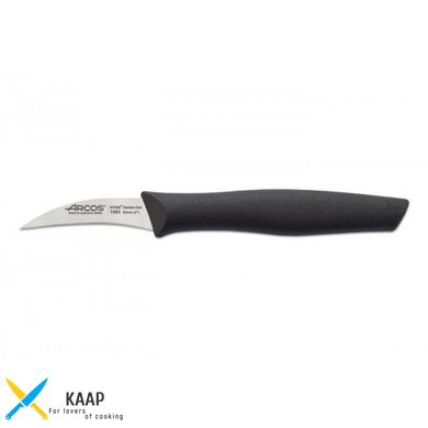 Нож для чистки изогнутый 6 см. Nova, Arcos с черной пластиковой ручкой (188300)