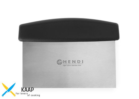 Кухонный нож для теста Hendi с пластиковой ручкой, 15х11 см., черный (855751)