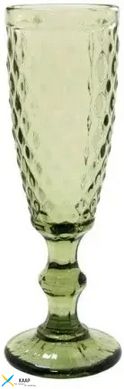 Бокал-шампанское "Изумруд2" зеленый, 150 мл, 34215-12-1 высота бокала 20 см