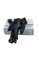 Перчатки нитриловые неопудренные черные S (100 шт/уп)