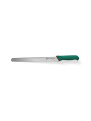 Кухонний ніж для шинки та лосося 30 см. Hendi із зеленою пластиковою ручкою (843918)