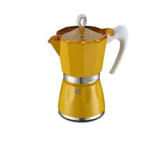 Гейзерная GAT BELLA кофеварка желтая на 6 чашек (103806 желтая)