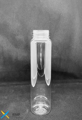 Пляшка одноразова 350 мл із широким горлом Тубус кришка 38 мм прозора (без кришки)