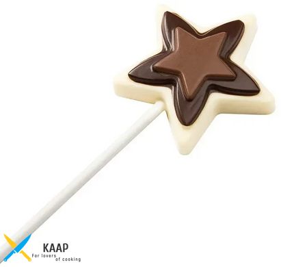 СF Форма для шоколадної цукерки на паличці "зірка" 60х60 мм h 14 мм, 1х4 шт. / 23 г