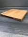 Тарелка-доска деревянная квадратная 24х24х2,4 см с углублением и ручками из дуба