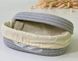 Кошик-хлібниця з кришкою 25х15х12 см "Булка" плетений сірий з вкладишем 101-123