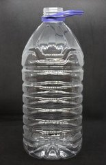 Бутылка-бутыль одноразовая 5 л крышка 38 мм прозрачная (без крышки)
