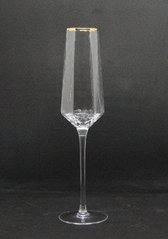 Бокал-шампанское "Прозрачная бирюза" 250 мл, УП4, FD001-1