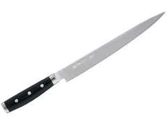 Кухонний ніж для нарізки 25,5 см. Gou, Yaxell з чорною ручкою з Канва-Мікарта Плюс (37009)