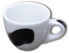 Чашка 75 мл. порцелянова, біла з чорною смужкою "A" espresso Verona Millecolori, Ancap