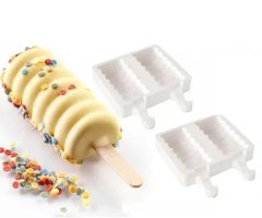 Набор форм для мороженого "мини танго" 67x32xh22 мм (2 формы + 2 подноса 12х40 см + 100 палочек)