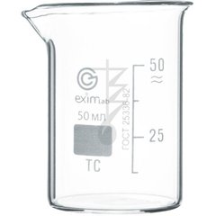 Мірна склянка (Мензурка) 50 мл. шкала 25мл. скляний В-1 ГОСТ 25336-82 із термостійкого скла