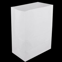 Пакет бумажный прямоугольное дно без ручек 260х150х350 мм 70 г/м2 100 шт/уп чисто белый с плоским дном
