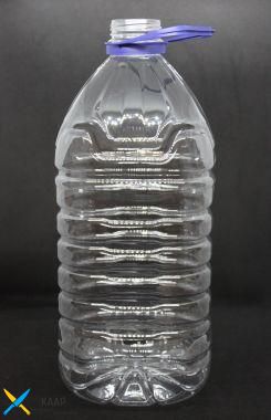 Пляшка-пляшка одноразова 5 л кришка 38 мм прозора (без кришки)