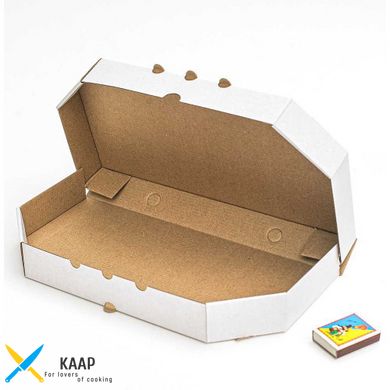 Коробка для хачапури 330х170х40 мм, белая картонная (бумажная)
