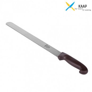 Кухонний ніж для м'яса зубчастий 30 см. CAPCO із чорною пластиковою ручкою (75)
