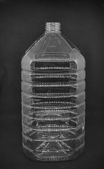 Бутылка-бутыль одноразовая 4 л крышка 48 мм прозрачная (без крышки)