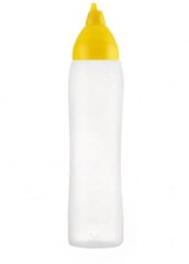 Бутылка-дозатор для соус 1000 мл. желтая, пластиковая