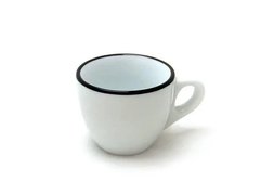 Чашка 75 мл. фарфоровая, белая с черной кромкой Verona Millecolori, Ancap
