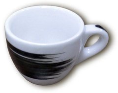 Чашка 75 мл. порцелянова, біла з чорною смужкою "B" espresso Verona Millecolori, Ancap