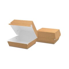 Упаковка для бургера 100х93/116х116х58 мм Mini Крафт паперова розбірна