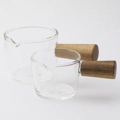 Соусник скляний із дерев'яною ручкою 50 мл 102-127