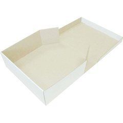 Коробка для печенья, пряников, зефира и конфет 300х300х110 мм белая, для пряников картонная (бумажная)
