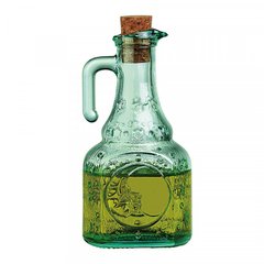 Пляшка для вершкового масла 240мл. з корковою кришкою, скляна зелена Bormioli Rocco