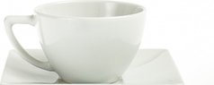 Чашка 200мл. фарфоровая, белая Classic, Lubiana (блюдце 204-2582)